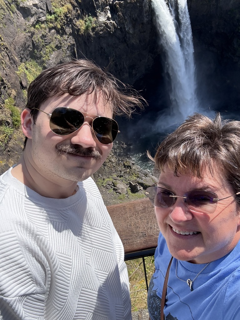 Waterfall hike with mom